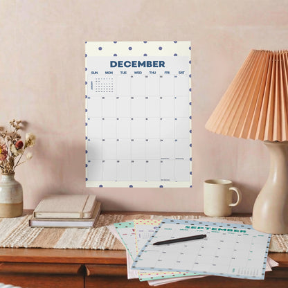 2027 Wall Calendar, Polkadot Design, Recycled Paper