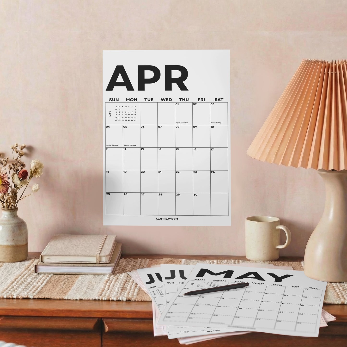 2026-2027 Academic Year Large Monthly Planner, September Start, Minimalist Design