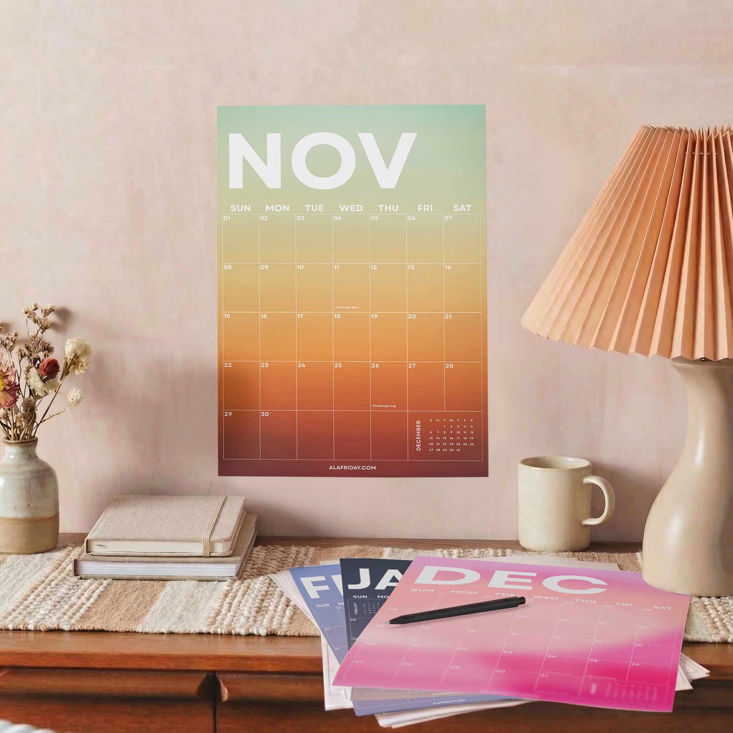 2026-2027 Academic Year Large Monthly Planner, September Start, Gradient Design