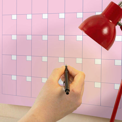Colorful Undated Wall Planner: Perpetual Monthly Calendar, Recycled Paper