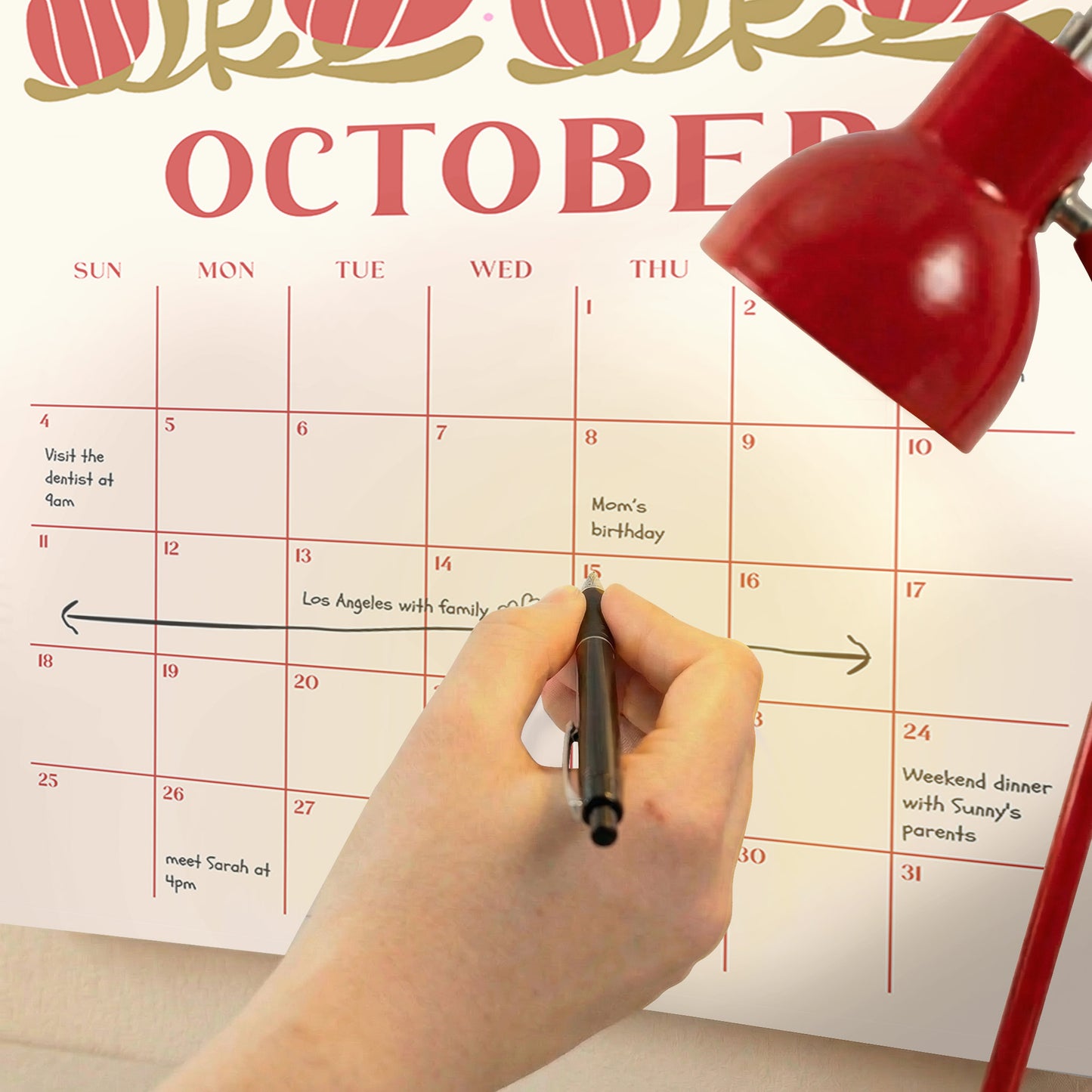 2026 Flowers Calendar, A3, Recycled Paper