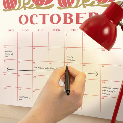 2026 Flowers Calendar, A3, Recycled Paper