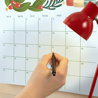 2026-2027 Academic Wall Calendar, Retro Art, August Start