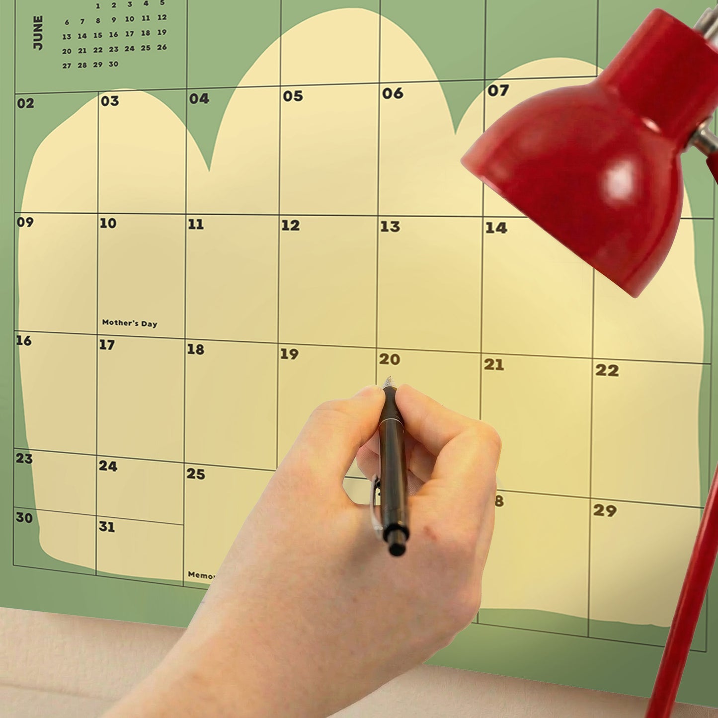 2026–2027 Academic Year Calendar, Colorful Shapes, August Start