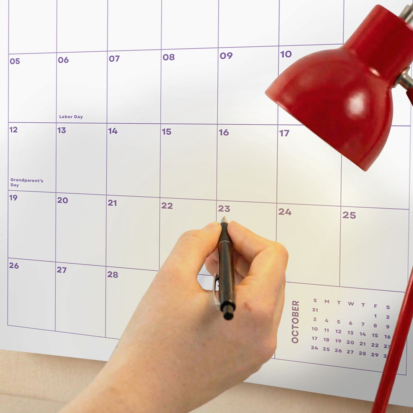 2027 Wall Calendar, Bright Color Design, Recycled Paper