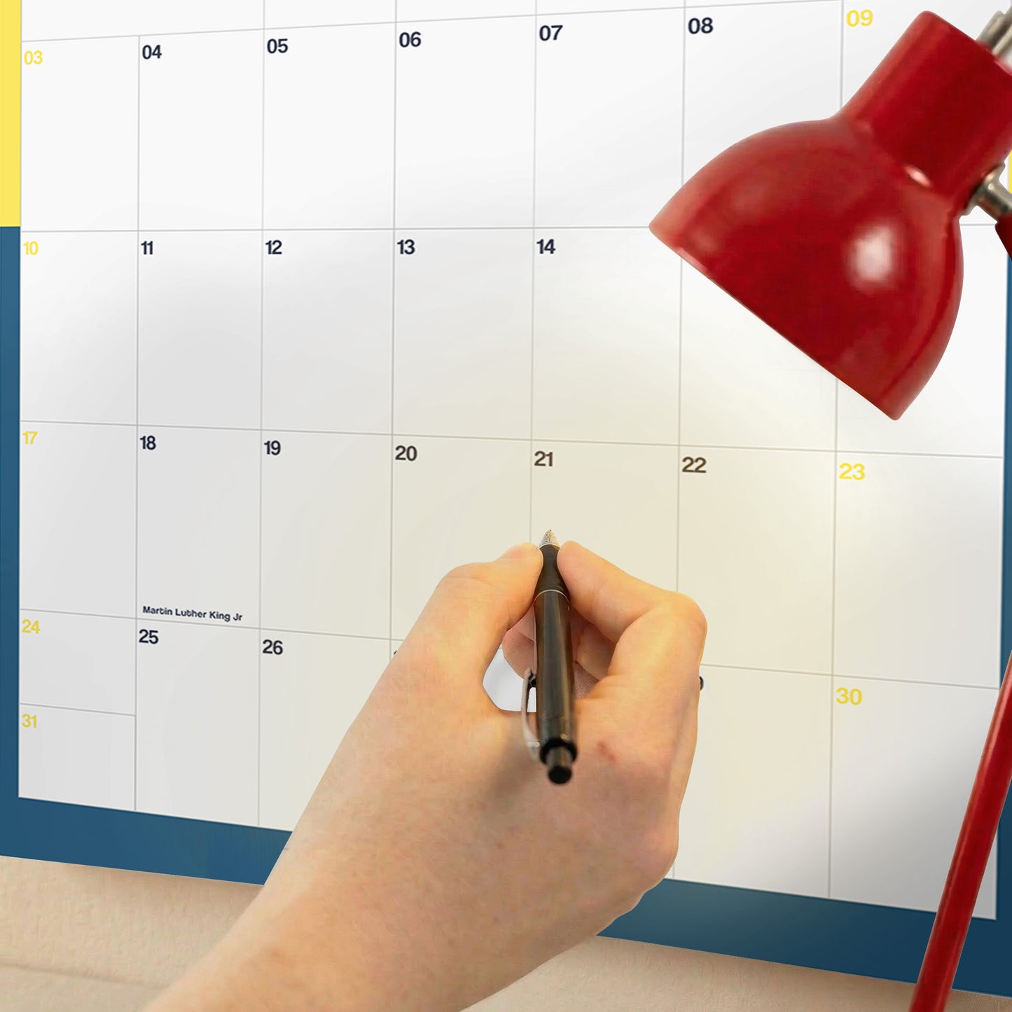 2027 Wall Calendar, Bright Color Design, Recycled Paper