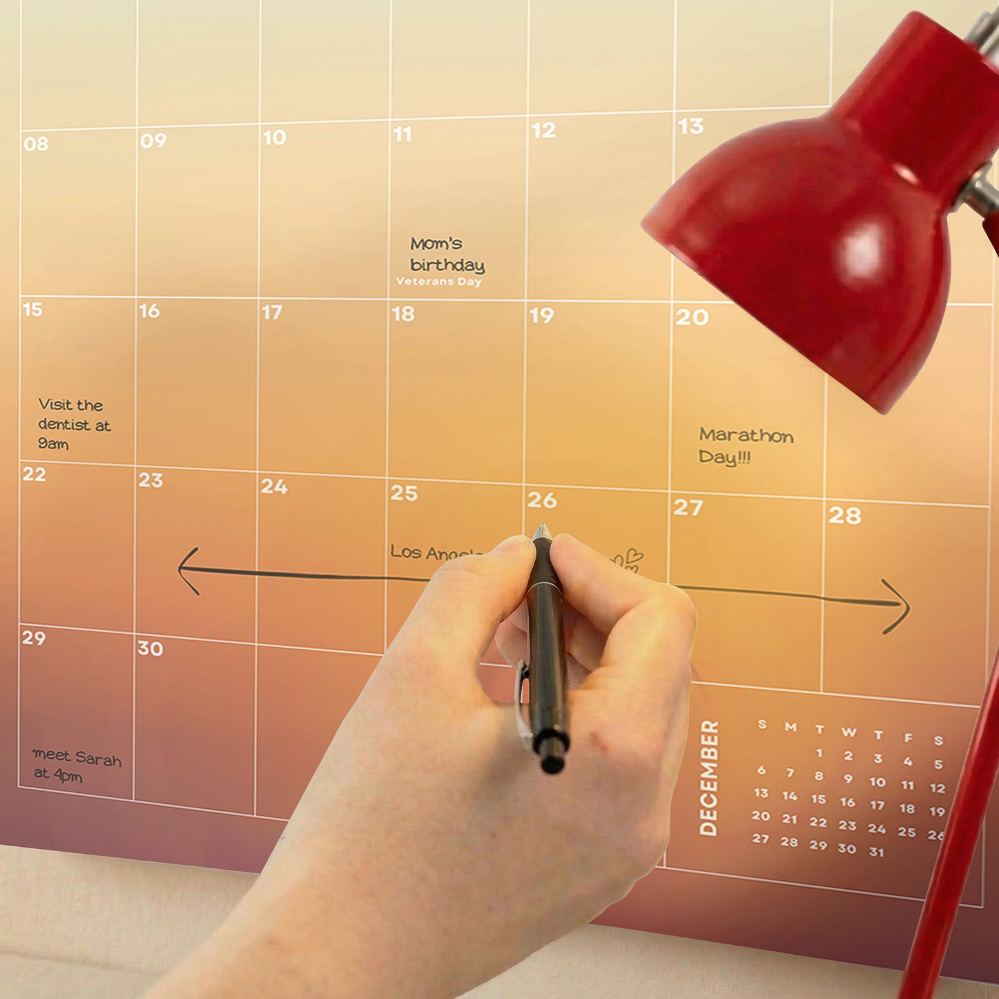 2026-2027 Academic Year Large Monthly Planner, September Start, Gradient Design