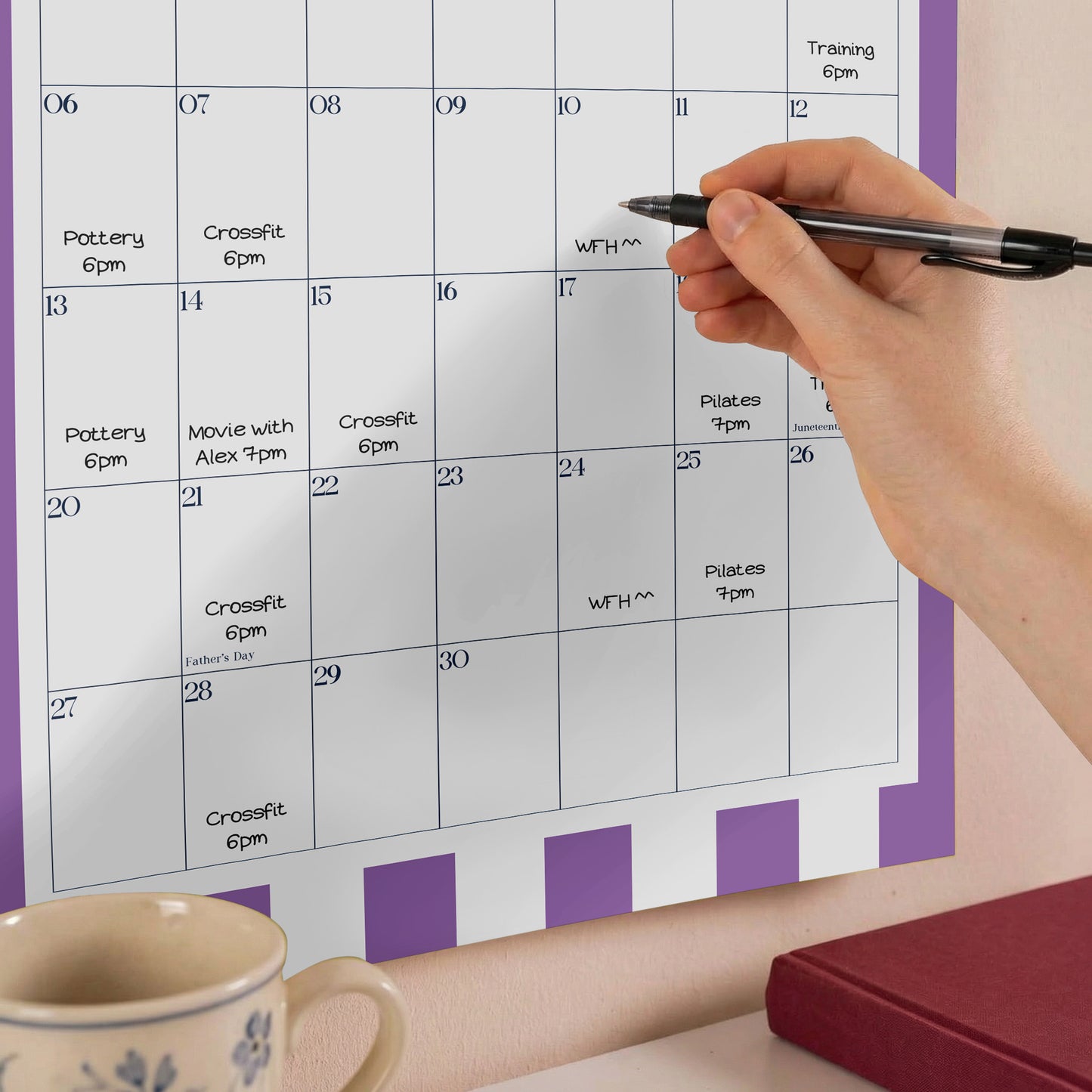2026-2027 Colorful Wall Calendar | Academic Year Planner for Students & Teachers | A4 & A3 | Recycled Paper