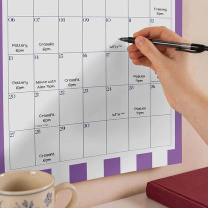2026-2027 Colorful Wall Calendar | Academic Year Planner for Students & Teachers | A4 & A3 | Recycled Paper