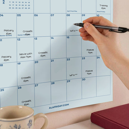 2026-2027 Pastel Wall Calendar | Academic Year Planner for Students & Teachers | A4 & A3 | Recycled Paper