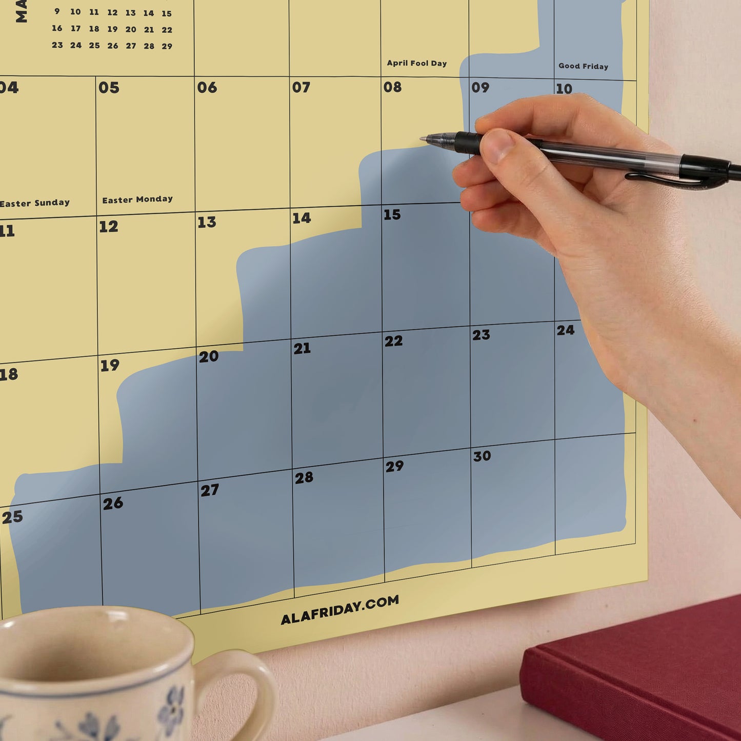 2026–2027 Academic Year Calendar, Colorful Shapes, August Start