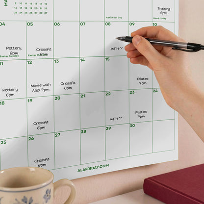 2026-2027 Bright Color Wall Calendar | Academic Year Planner for Students & Teachers | A4 & A3 | Recycled Paper