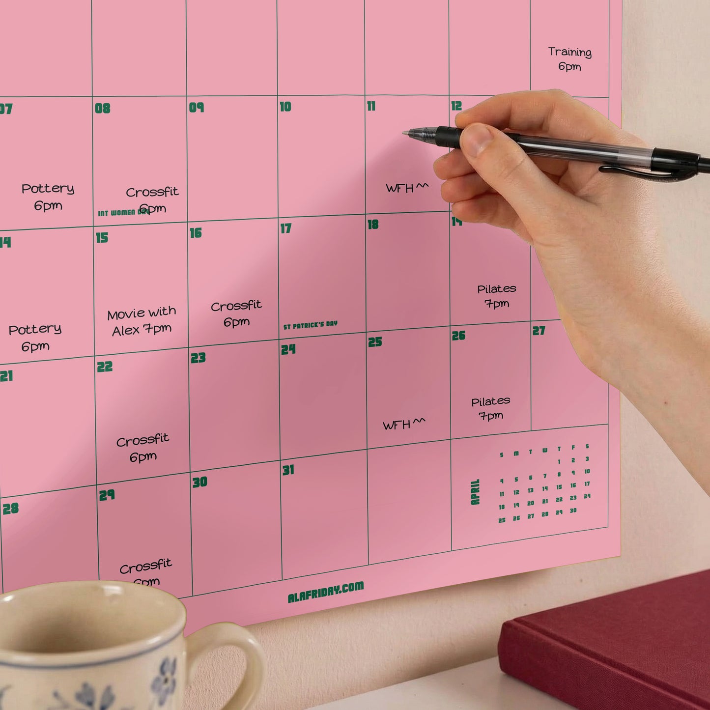 2026-2027 Retro Wall Calendar | Academic Year Planner for Students & Teachers | A4 & A3 | Recycled Paper