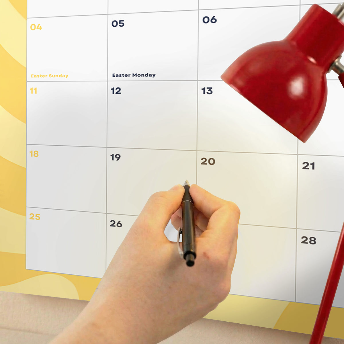 2027 Wall Calendar: Abstract Design, Recycled Paper