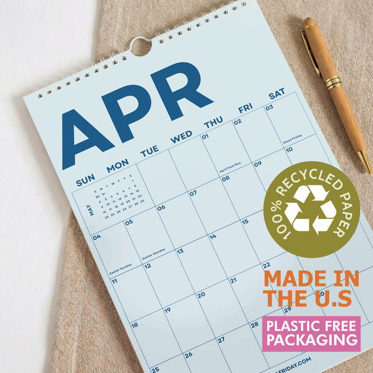 2026-2027 Pastel Wall Calendar | Academic Year Planner for Students & Teachers | A4 & A3 | Recycled Paper