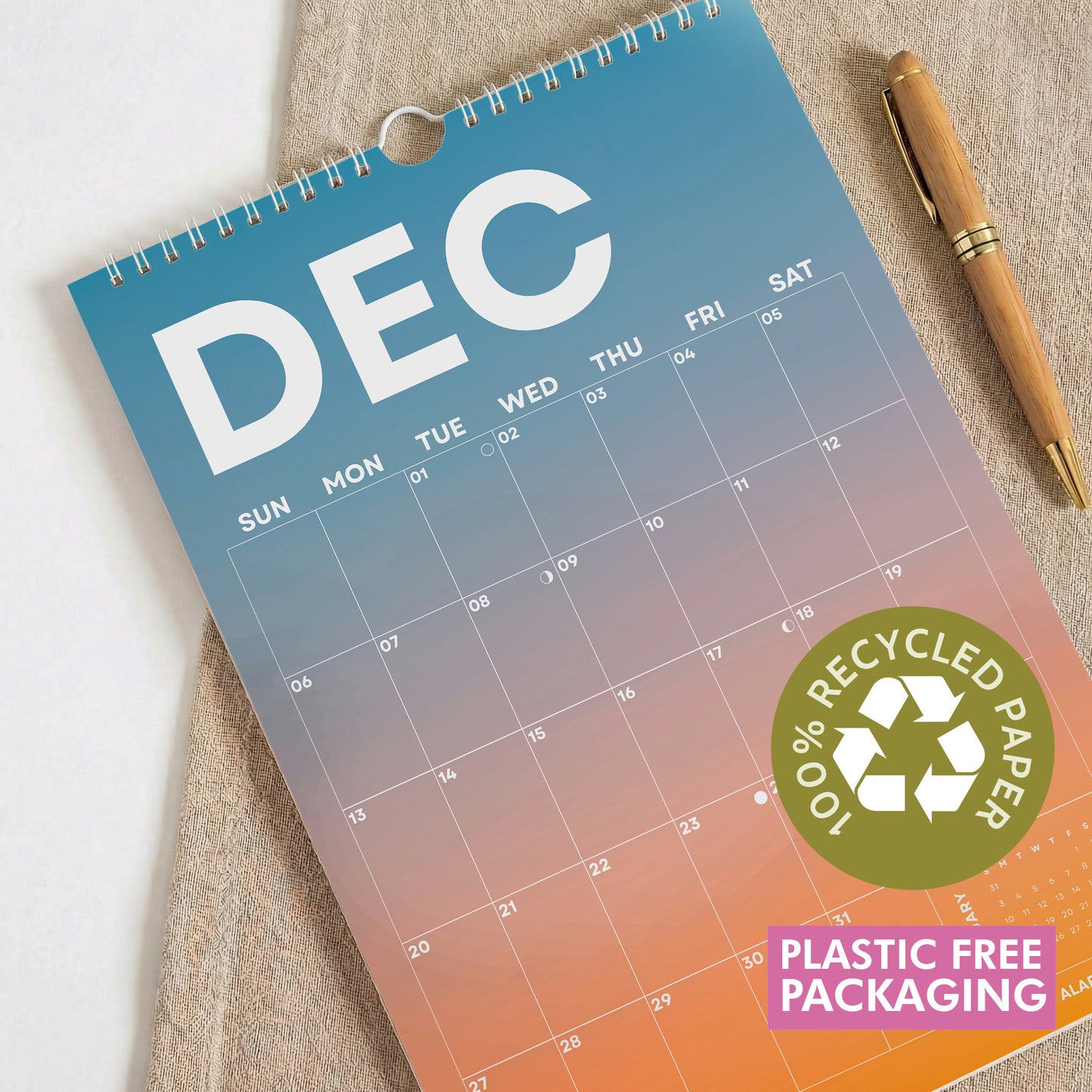 2026 Gradient Calendar, Recycled Paper