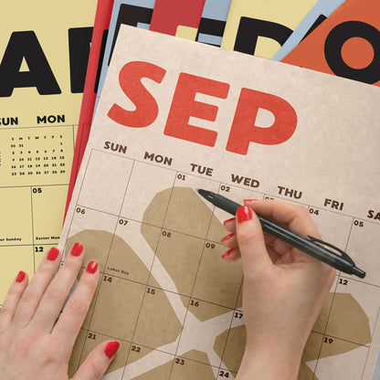 2026–2027 Academic Year Calendar, Colorful Shapes, August Start