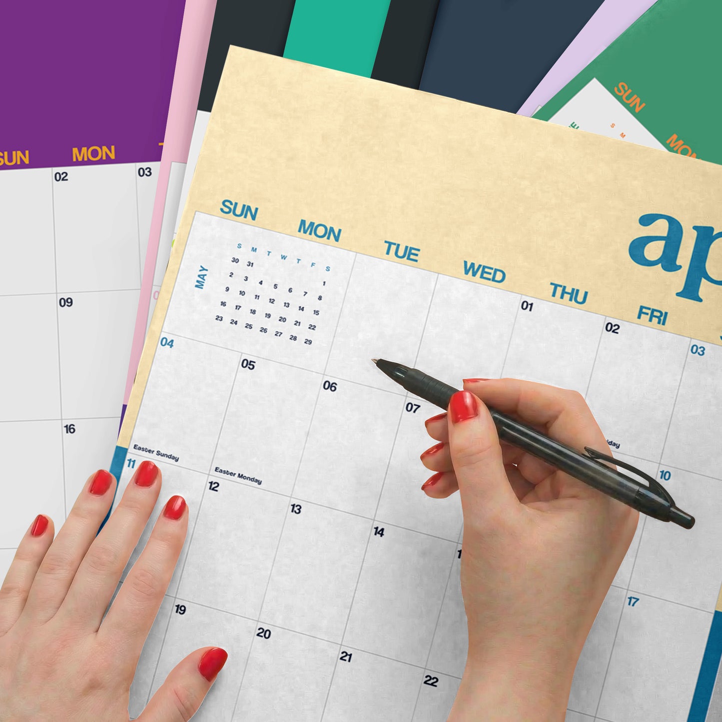 2026–2027 Academic Year Calendar, Colorful Design, August Start