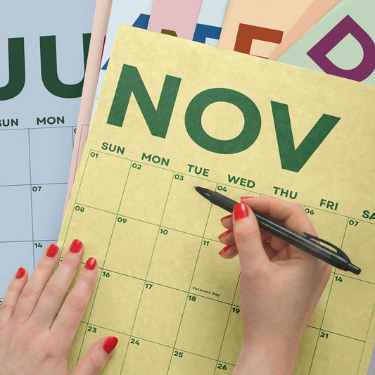2026-2027 Academic Year Large Monthly Planner, September Start, Pastel Minimalist Design