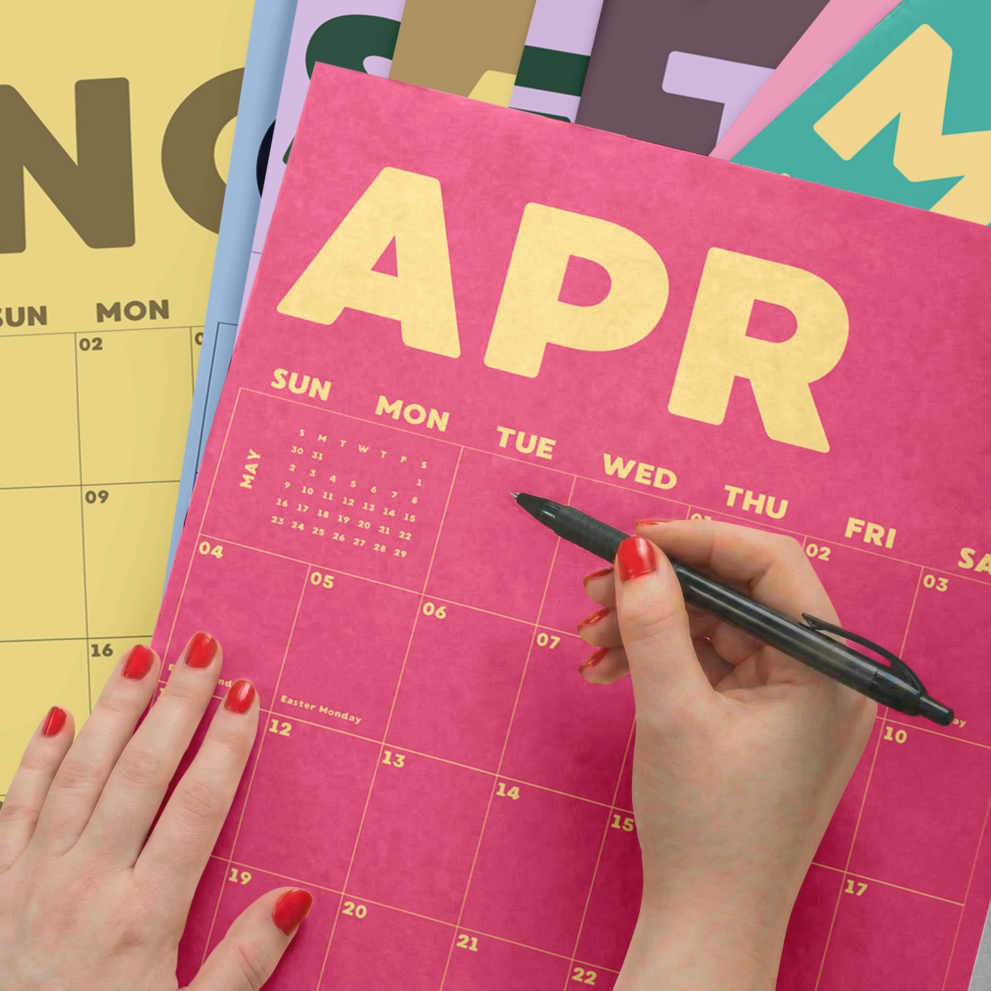 2026–2027 Academic Year Calendar, Pastel Color, August Start