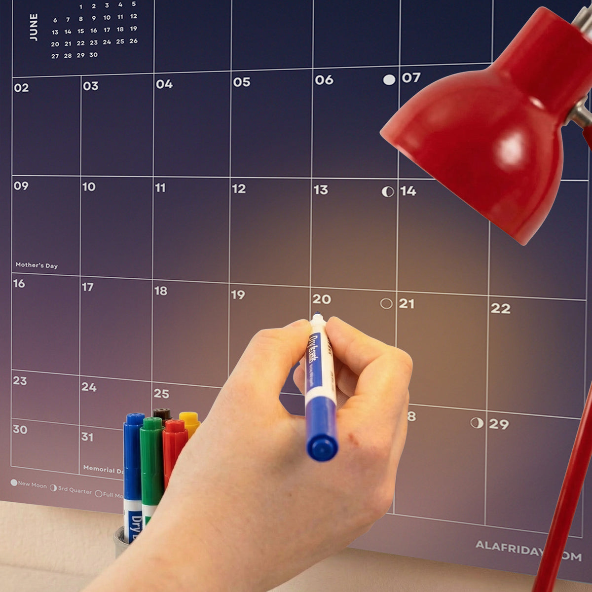 2027 Gradient Wall Calendar, Recycled Paper