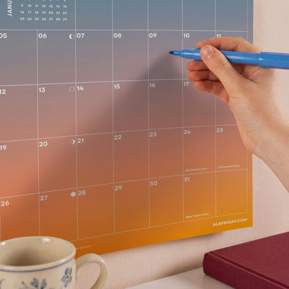 2027 Gradient Wall Calendar, Recycled Paper