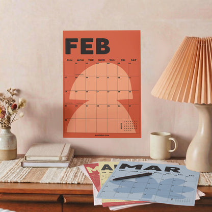2027 Wall Calendar, Earth Design, Recycled Paper