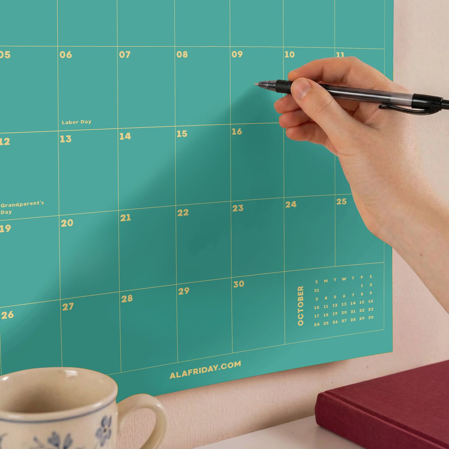 2027 Wall Calendar, Pastel Design, Recycled Paper