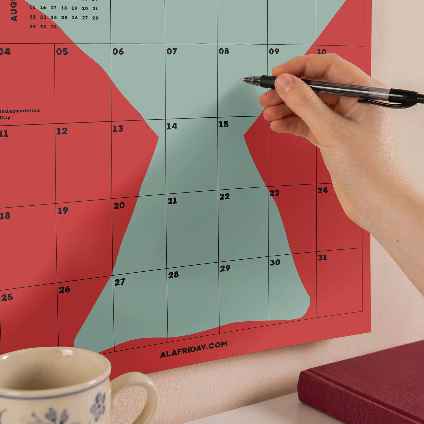 2027 Wall Calendar, Earth Design, Recycled Paper