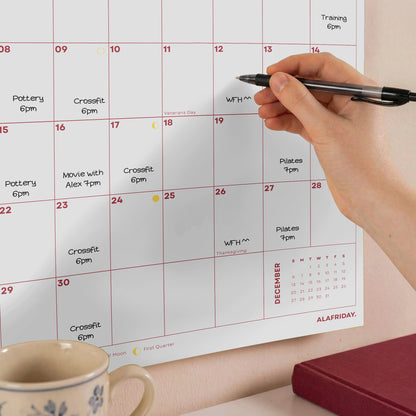 2026 Bright Color Calendar, Recycled Paper