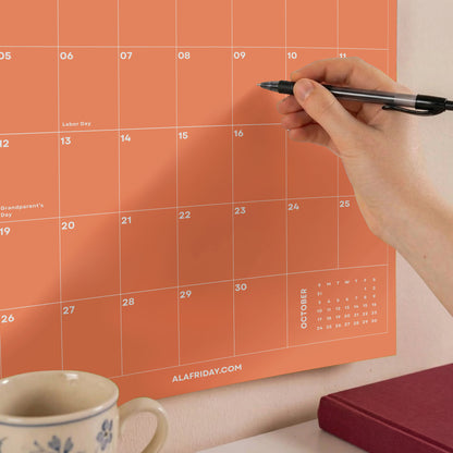 2027 Wall Calendar, Colorful Design, Recycled Paper